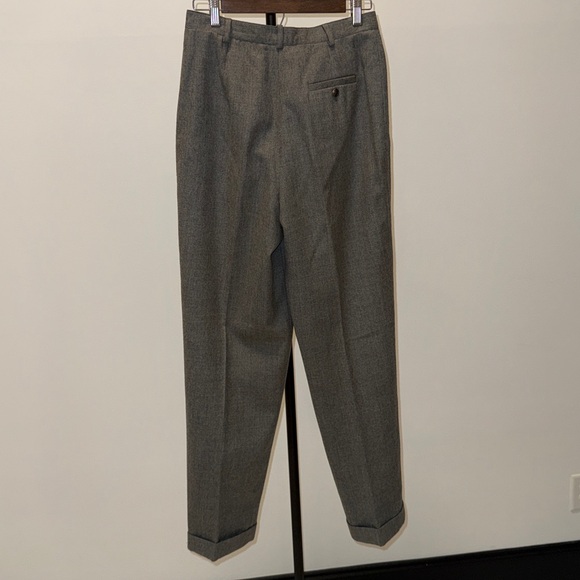 Vintage Lauren Ralph Lauren Gray Wool Trousers High Rise Size 8 - Picture 5 of 12